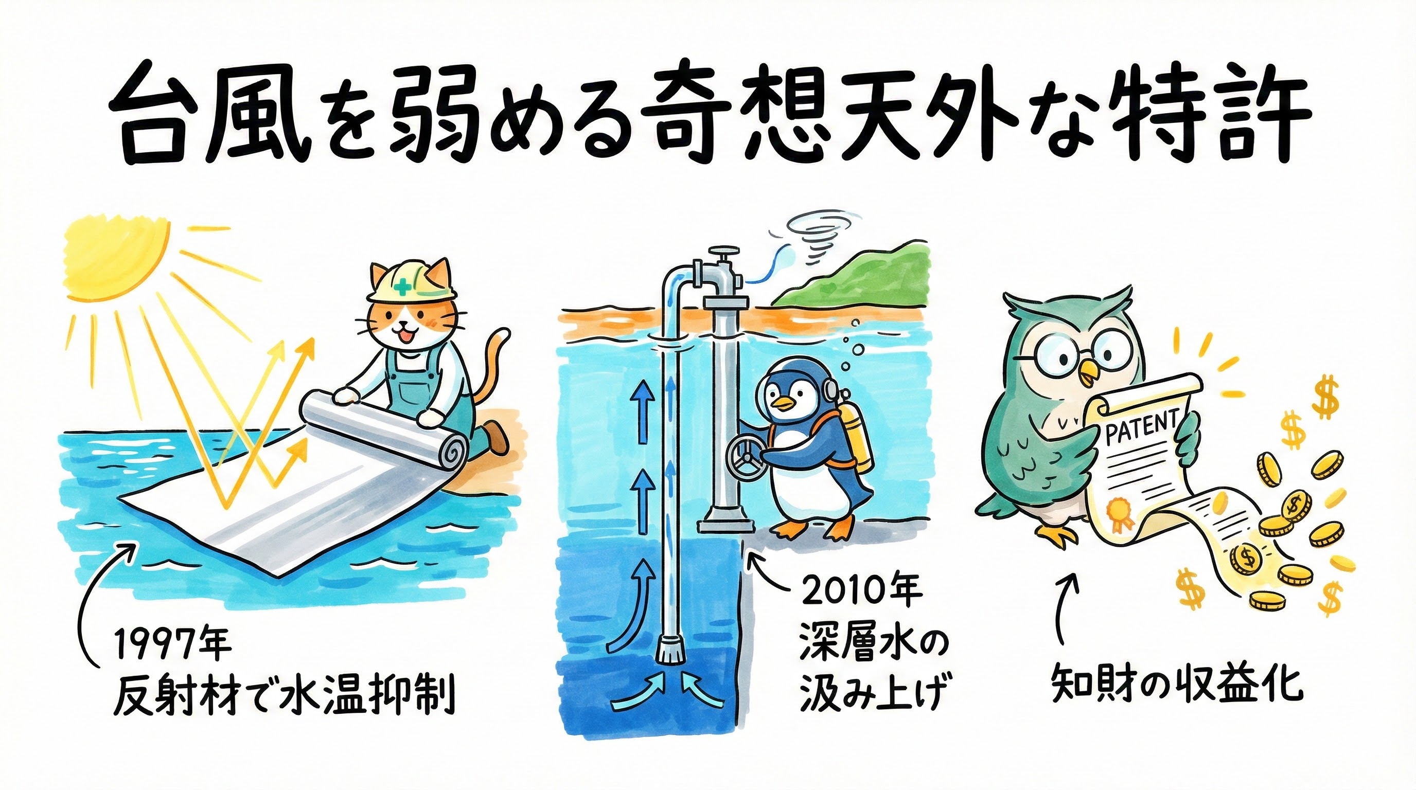 台風制御技術の特許分析と知財収益化の未来：1997年・2010年の発明から読み解くイノベーションと法的課題 | PatentRevenue