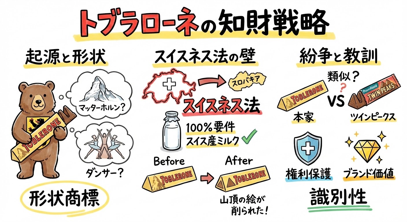 トブラローネが直面した「スイスネス」の壁と立体商標の現在地：知財戦略の教訓 | PatentRevenue